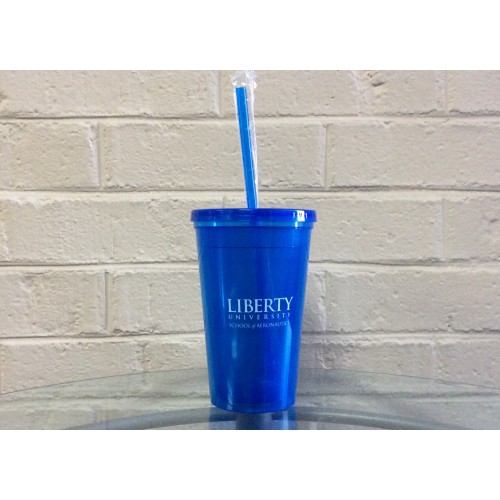 School of Aeronautics Tumbler and Straw